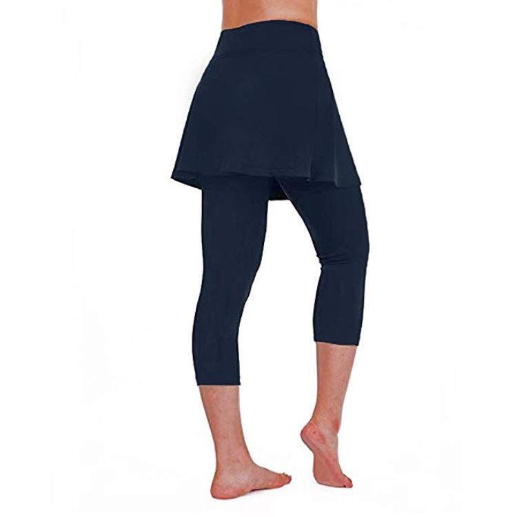 Two Piece Skirt Pants Show Slim Height Elastic Yoga Pants for Wome_voghion.com