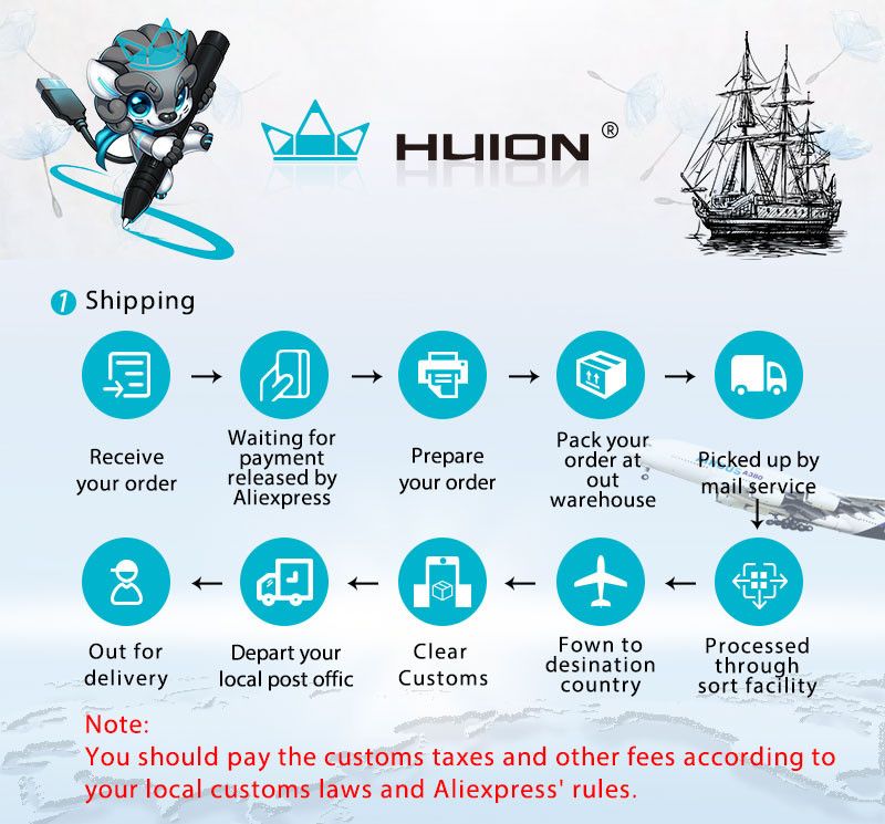 Huion Inspiroy 2 S H641P Graphics Tablets 6.3x3.9 Inch Digital Drawing Pen Tablet 6 Express Keys Support Android Windows_voghion.com