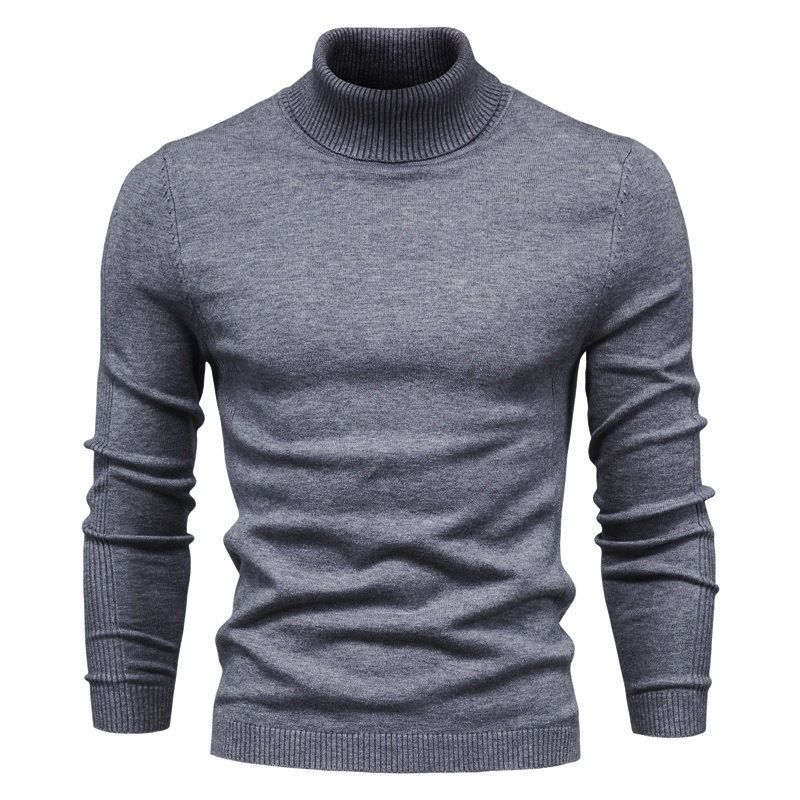Herbst/Winter Herren New Bottom Slim Fit High Neck Casual Strickpullover_voghion.com
