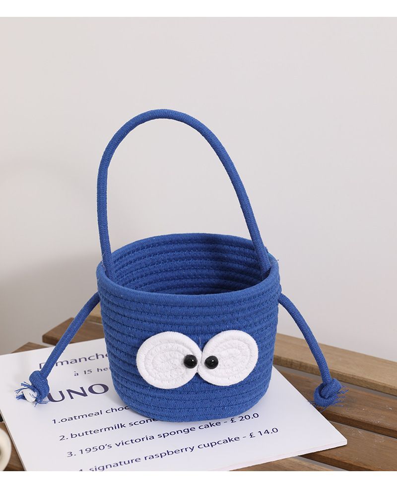 Borsa creativa in paglia intrecciata con palline di carbone nero, nuova borsa da spiaggia per le vacanze con borsa intrecciata a secchiello vuoto carino_voghion.com