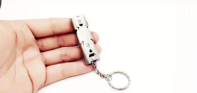 Survival Dual Tube Loud Outdoor Emergency Stainless Steel Frequency Earthquake Rescue High Decibel Whistle_voghion.com