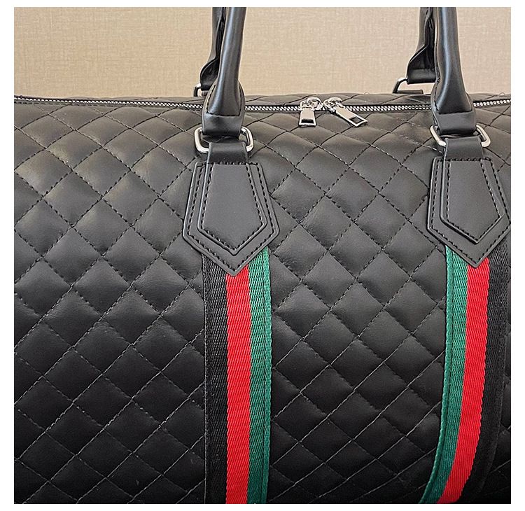 Borsone da viaggio in PU resistente con design impermeabile, grande capacità 20-35 litri, elegante borsa a tracolla multiuso per palestra, viaggi del fine settimana_voghion.com