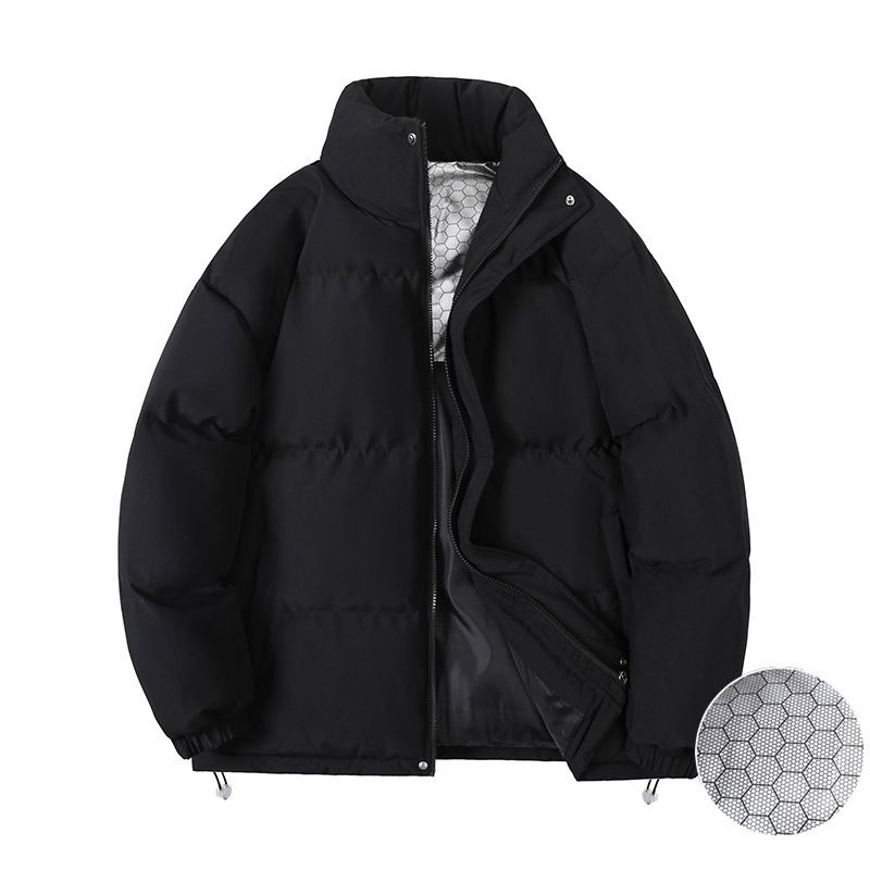 Piumino invernale unisex in grafene, termico, ampio, giacca imbottita in cotone, alla moda_voghion.com