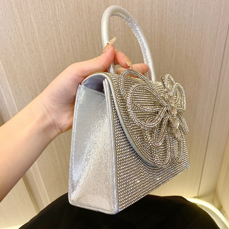 Women's Evening Bags Handbag Silver Bag Rhinestone Bag Bar Party Party Evening Bag Birthday Wedding Party Dinner Bag_voghion.com