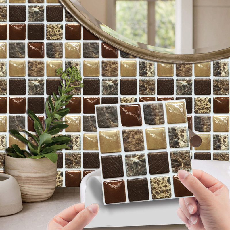 MSC0753D Mosaic Crystal Tile Sticking Glass TileDIY Waterproof Self adhesive Wall Sticking Floor Sticking_voghion.com