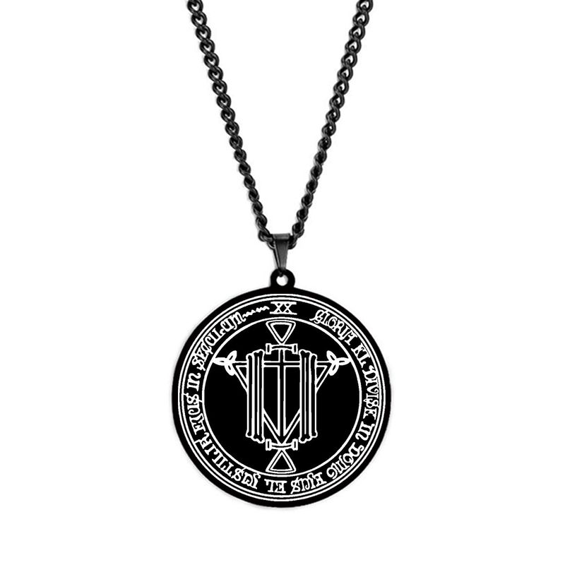 Čast i bogatstvo: Nakit od titana s petokrakom zvijezdom, amulet Solomon, laserski rezani privjesak od nehrđajućeg čelika_voghion.com