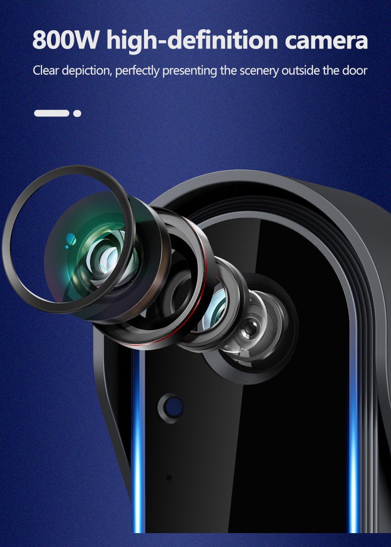 Viedais IP65 ūdensizturīgs 2.4G bezvadu domofons augstas izšķirtspējas vizuālā nakts redzamības sākuma ekrāna durvju zvans_voghion.com