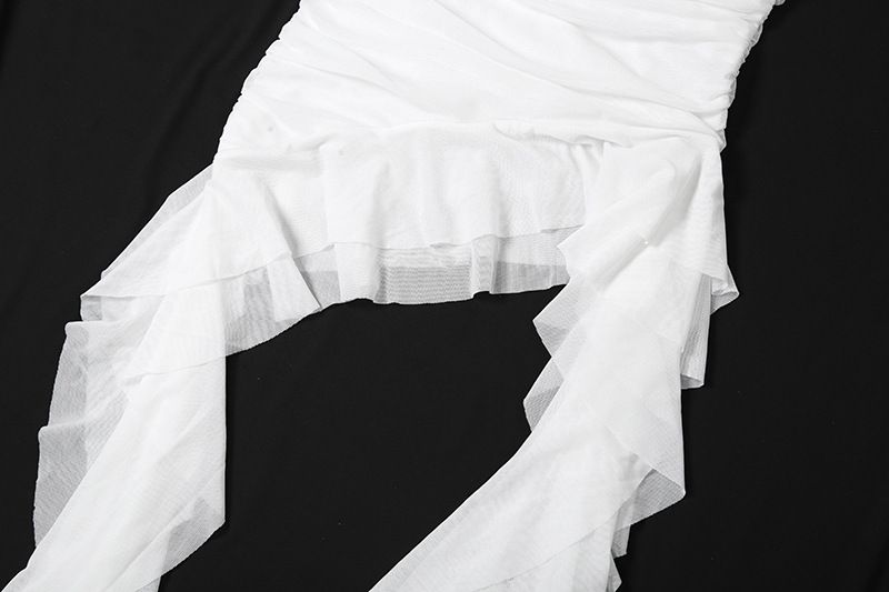 Spring New Women's Solid Color Slim Fit Street Fashion Off-Shoulder Sleeveless Ruched Top_voghion.com