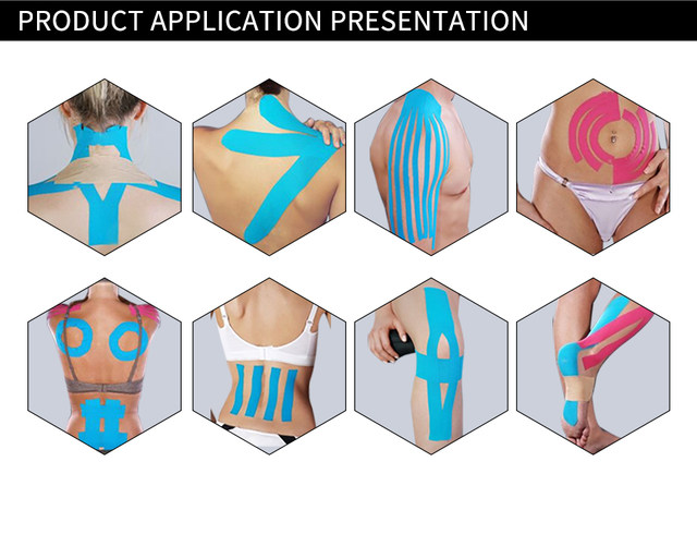 Cotton Kinesiology With Prints 5CM 5M Roll For Muscle Support Sports Tape_voghion.com