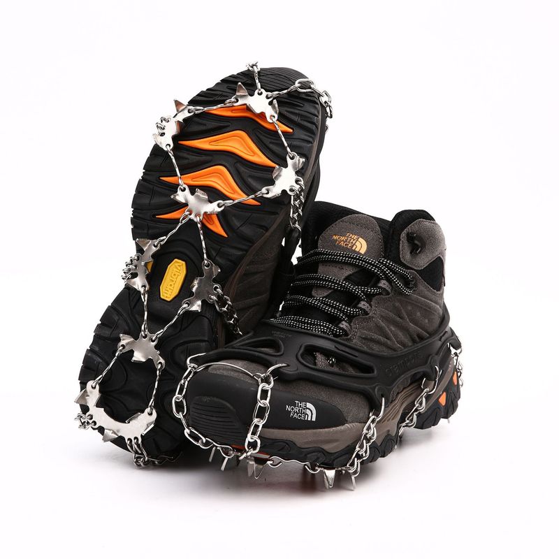 Crampons antidérapants pour chaussures de montagne, 26 dents, en acier inoxydable 201_voghion.com