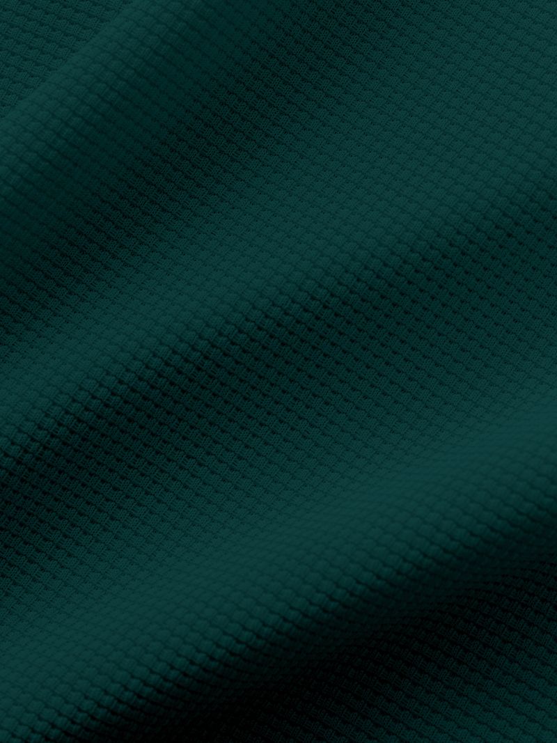 Herrenbekleidung Herren-T-Shirt mit langen Ärmeln im Waffelstrick-Stil – Lässiger brauner Farbblock mit Kordelzugdetail_voghion.com