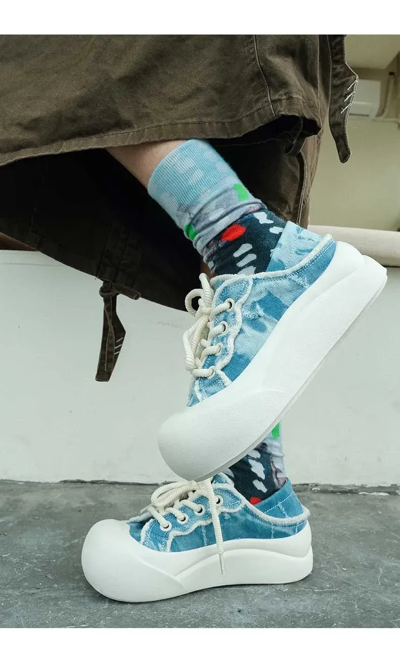 Jifffly Women's 2025 Summer New Original Minority White Shoes Versatile Casual Thick Bottom Slip-on_voghion.com