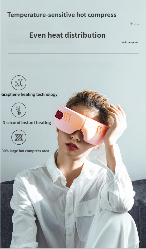 Masque compressif pliable chaud/froid, brumisateur hydratant et apaisant, masseur vibrant pour les soins des yeux (vente en gros)_voghion.com