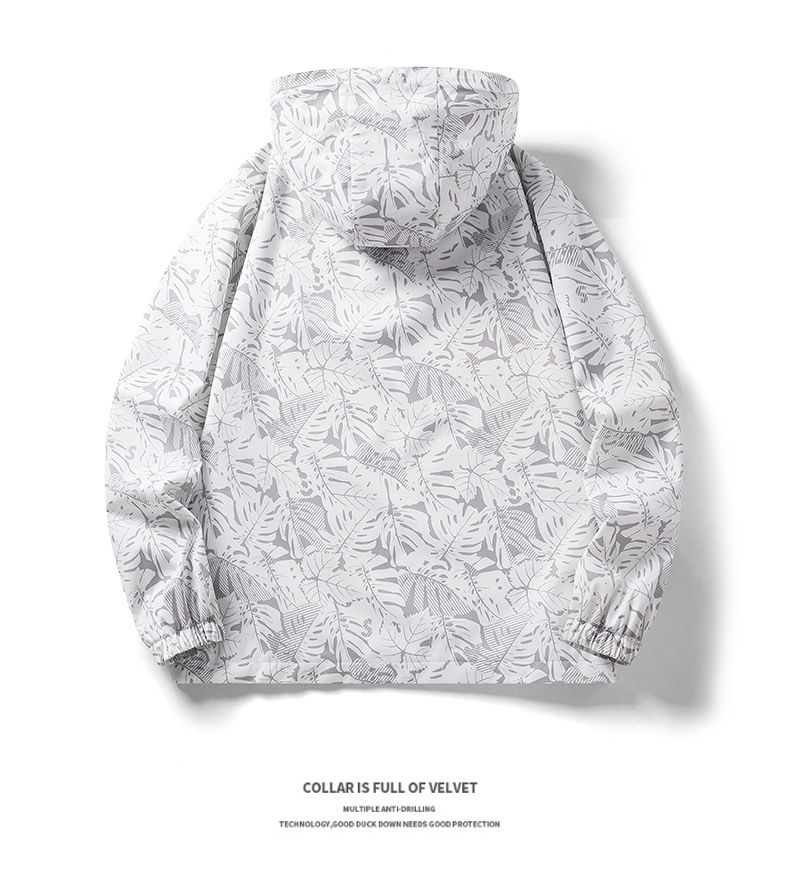 Outdoor Couple's Windbreaker Jacket Unisex Trendy Camouflage Large Size Zipper Hooded Casual Versatile_voghion.com