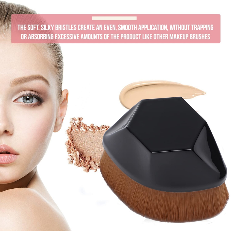 OMGD Hexagonal Makeup Brush Kabuki Flawless Basic Brush for Liquid Makeup Brush Set Cosmetics Soft Synthetic M_voghion.com