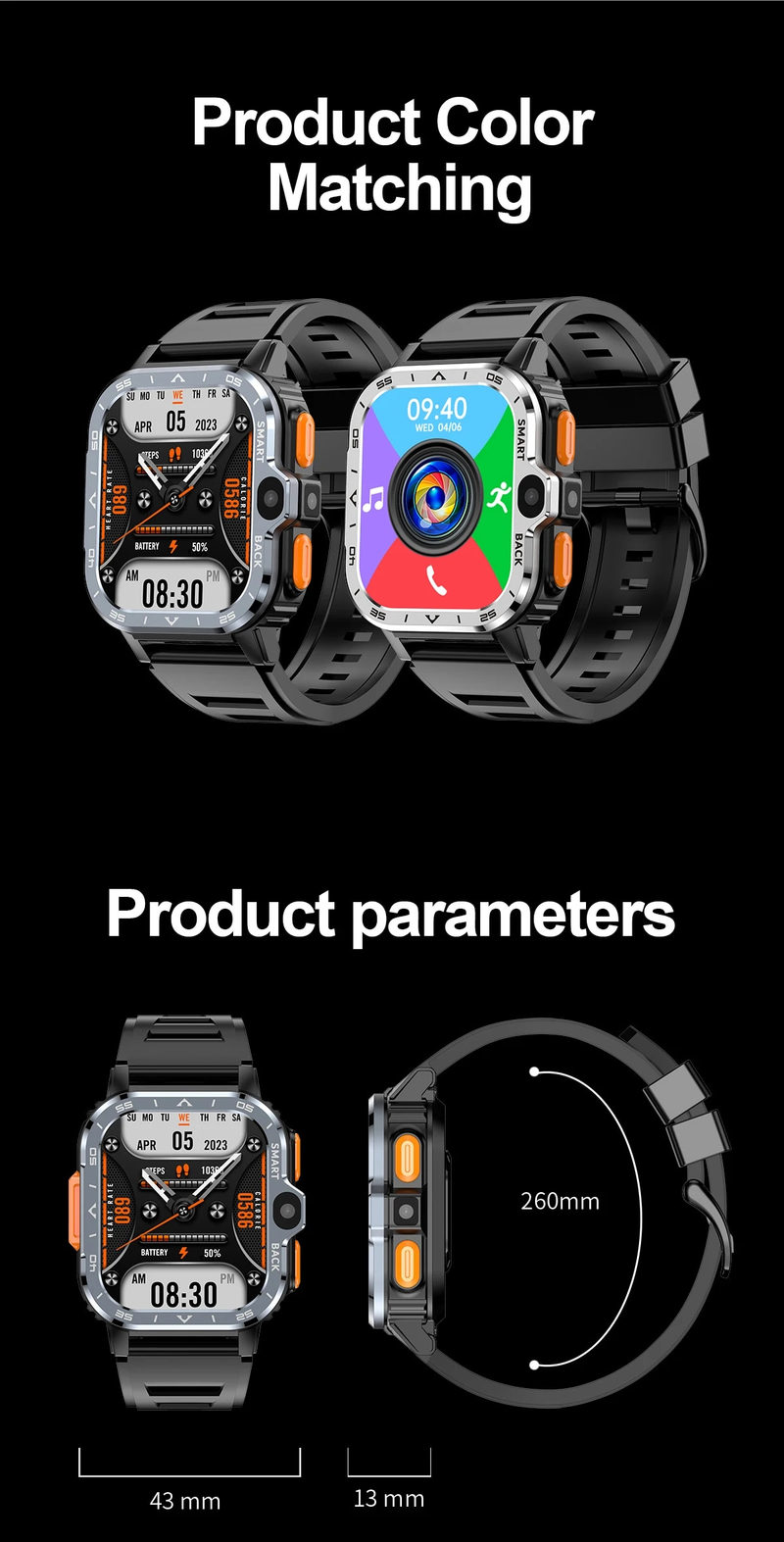 Valdus PGD Android Smart Watch Herren GPS 16G/64G ROM-Speicher HD Dual-Kamera NFC 2G 4G SIM-Karte WIFI Kabelloses schnelles Internet_voghion.com