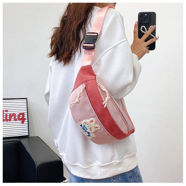 Süße Brusttasche für Damen, große Kapazität, lässig, All-Match-Umhängetasche, modische Sport-Reit-Gürteltasche_voghion.com