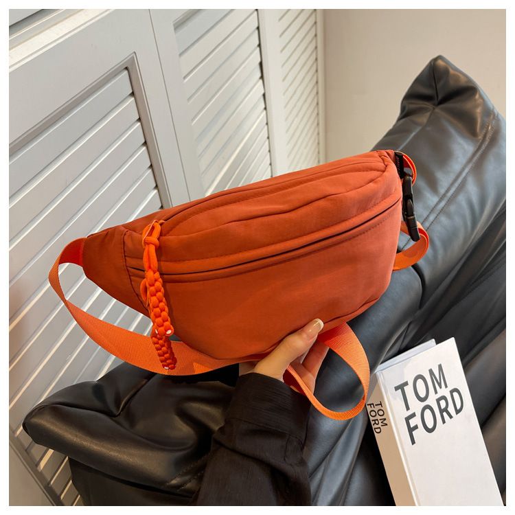Borsa a tracolla in nylon alla moda per le donne, borsa a tracolla in tela, marsupio casual, marsupio sportivo a mezzaluna_voghion.com