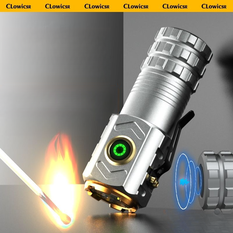 Mini New Professional Grade Strong Light Super Waterproof Black Technology Original Magnetic Flashlight_voghion.com