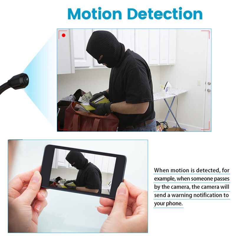 Minikamera 1080P HD Trådløs WiFi-overvåking Sikkerhetsbeskyttelse Rommonitor Videokameraer Videoovervåking Smart_voghion.com