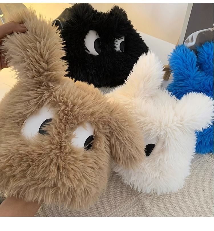 Autunno e inverno versatile carino cartone animato divertente cagnolino lungo peluche da donna alla moda coreano cappello di protezione per le orecchie_voghion.com