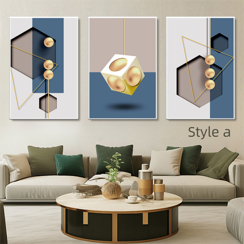 Dekorativ für Wohnzimmer, Eingangsbereich, Flur, nordische minimalistische Linie, Heim-Triptychon, Atmosphäre, Korridor, keine Installation_voghion.com