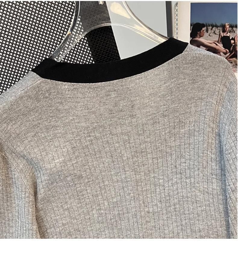 Vêtements pour femmes Veste brodée Camélia Hauts de début d'automne pour femmes Nouveau cardigan tricoté à manches longues ample_voghion.com