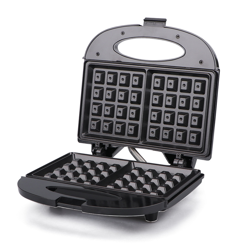 Máquina de sanduíche de aquecimento dupla face doméstica de estilo europeu, máquina multifuncional para torrar pão e waffles_voghion.com