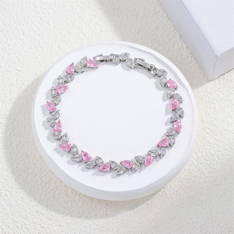 Women's & Men's Jewelry - Elegant Wheat Grain Drop-Shaped Cubic Zirconia Bracelet With Copper Alloy Setting, Classic & Stylish Design Daily Special_voghion.com