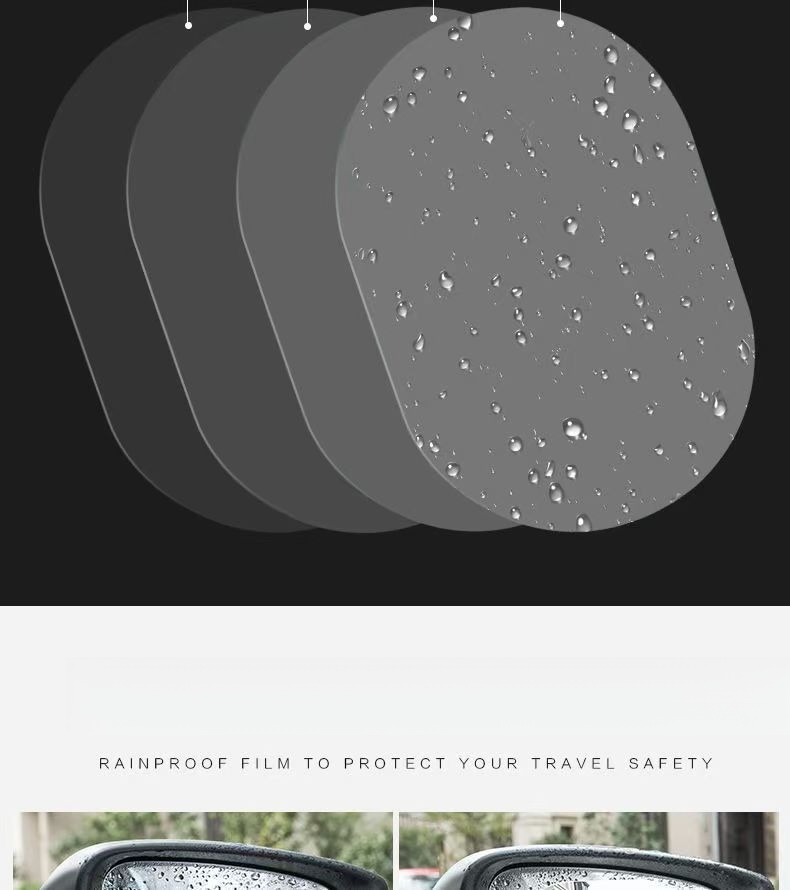 Rearview Reversing Mirror Reflective Car Anti-Fog Glass Window Rainy Day Film Anti-Glare_voghion.com