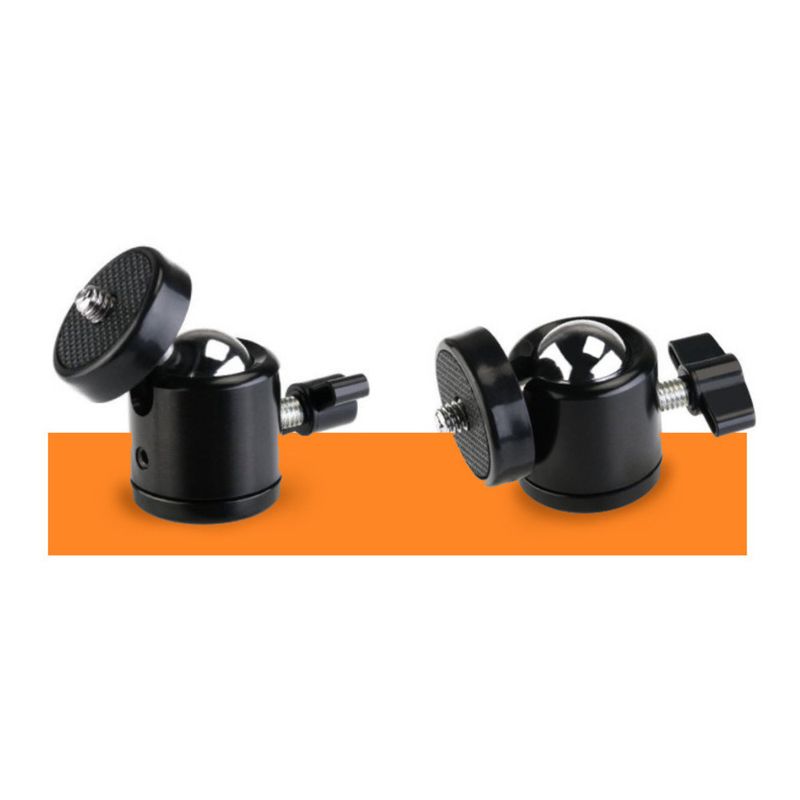 Universal 360° Rotating Metal Hot Shoe Mount Mini Tripod Stand For Phone, Camera & Live Streaming Light_voghion.com