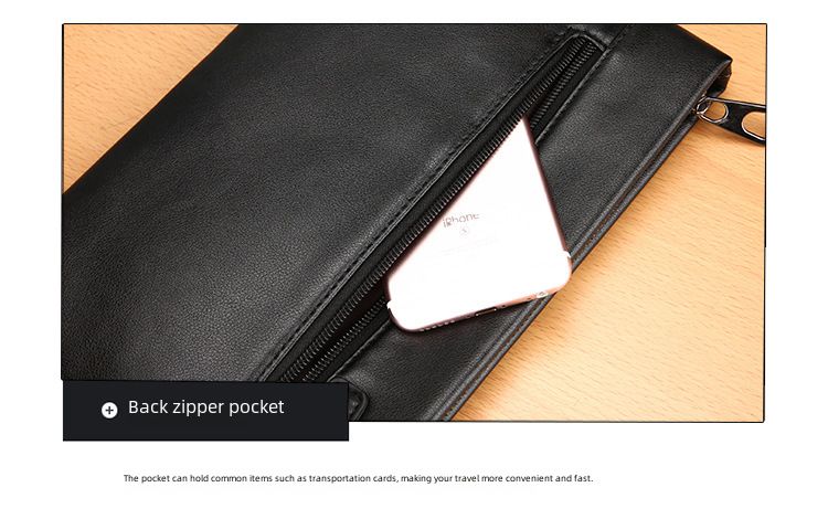 Men's Leather Business Envelope Wallet - Slim RFID Blocking Clutch With Multiple Card Slots (Large Capacity, Soft Touch, Stylish For Work & Travel)_voghion.com