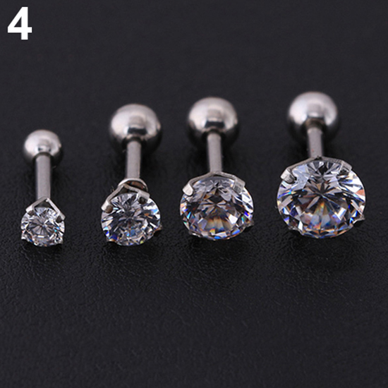 Mannen Vrouwen Strass Kraakbeen Tragus Bar Helix Bovenoor Oorbel Stud Sieraden_voghion.com