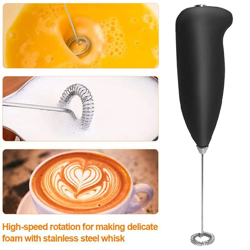 Mælkeskummer Håndmixer Elektrisk kaffeskummer Æggepisker Cappuccino røremaskine Mini bærbare blendere Hjem Køkken_voghion.com