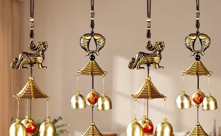 Entryway Decoration Tai Chi Bagua Wealth-Attracting Courtyard Balcony Door Hanging Wind Chime Pendant_voghion.com
