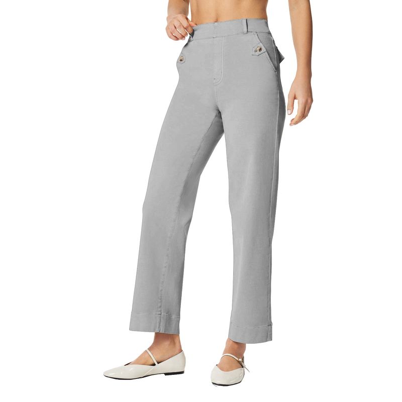 Ubrania damskie Luźne proste szerokie nogawki Spodnie typu Nine Point Jeans_voghion.com