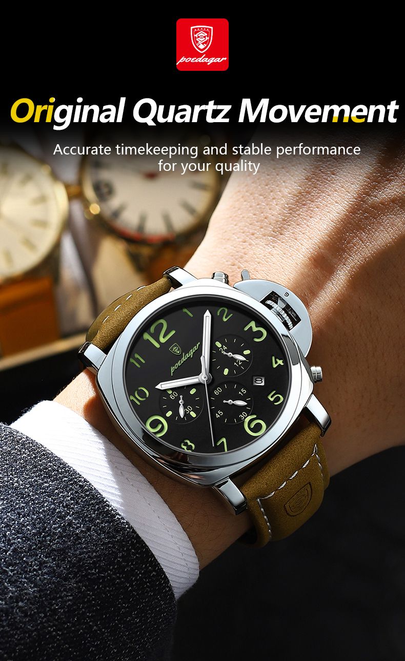 Luxury Military Watch For Men Waterproof Luminous Leather Man Watch Quartz High Quality Men's Sports Watches Male Reloj_voghion.com