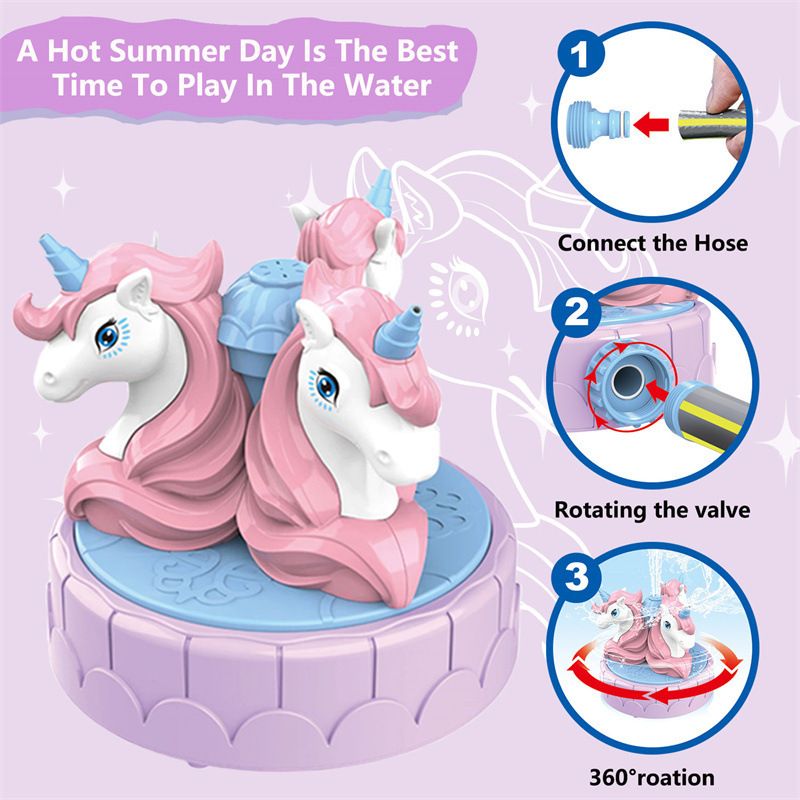 Outdoor sprinkler toy Rotatable cartoon shape Children's lawn water spray toy_voghion.com