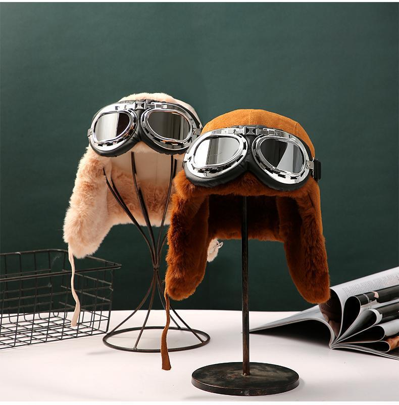 Sombreros para hombres y mujeres, otoño invierno, sombreros Lei Feng, felpa para hombres, protectores para los oídos de invierno, calidez espesa, piloto a prueba de viento_voghion.com
