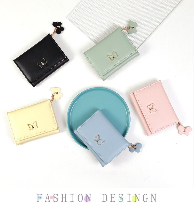 Small short summer women's wallet New INS small fresh multi functional storage PU coin purse_voghion.com