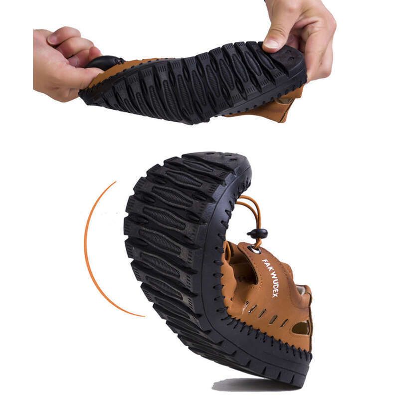 Sandali casual 2025 nuovi, suola morbida antiscivolo, traspiranti, scarpe da guida in pelle fresca da uomo_voghion.com