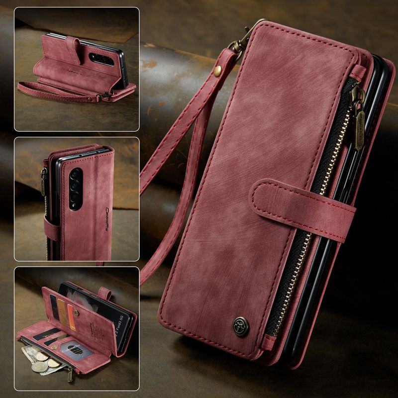 Applicable New Samsung Z Folder 6 Phone Case A35 Mobile Phone Leather Case Card Wallet Iphone14 Protective Case_voghion.com