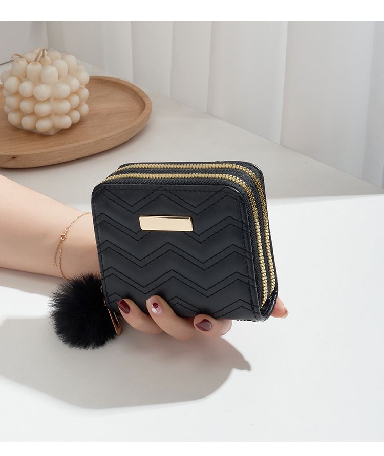 Purse Wallet Clutch Bag Purse Women's Double Zipper Short Card Bag Document Bag Hold Bag Stylish Simple Double Wallet Wallet_voghion.com