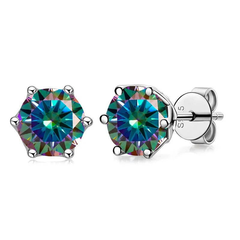 Tancise Real 1 CT D -väriset moissanite-nappikorvakorut naisille Laadukkaat Sterg Sier Sparkg -hääkorut_voghion.com