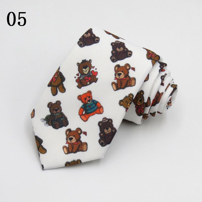 Custom Various Polyester Silk Printed 8CM Business Formal Tie Hand-tied British Casual_voghion.com