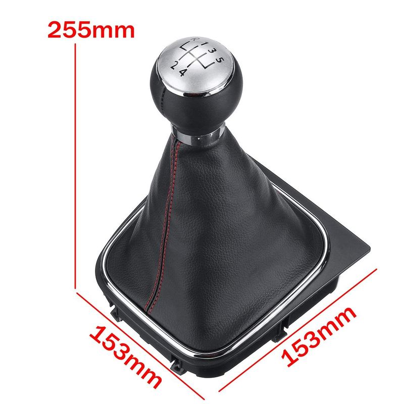 Växelspaksknopp med damaskskydd 5/6-växlad manuell växelspak för VW Golf Rabbit Jetta 5 6 2005-2014_voghion.com
