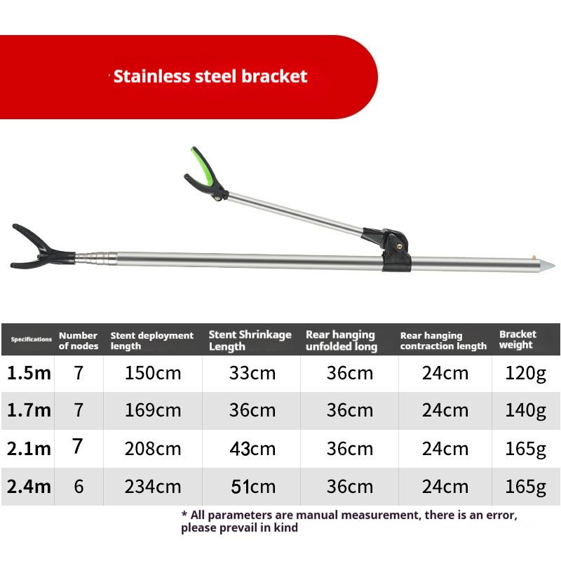 Vara de pesca de aço inoxidável antiderrapante suporte de inserção no solo, vara de mar portátil, canhão, suporte de pesca_voghion.com