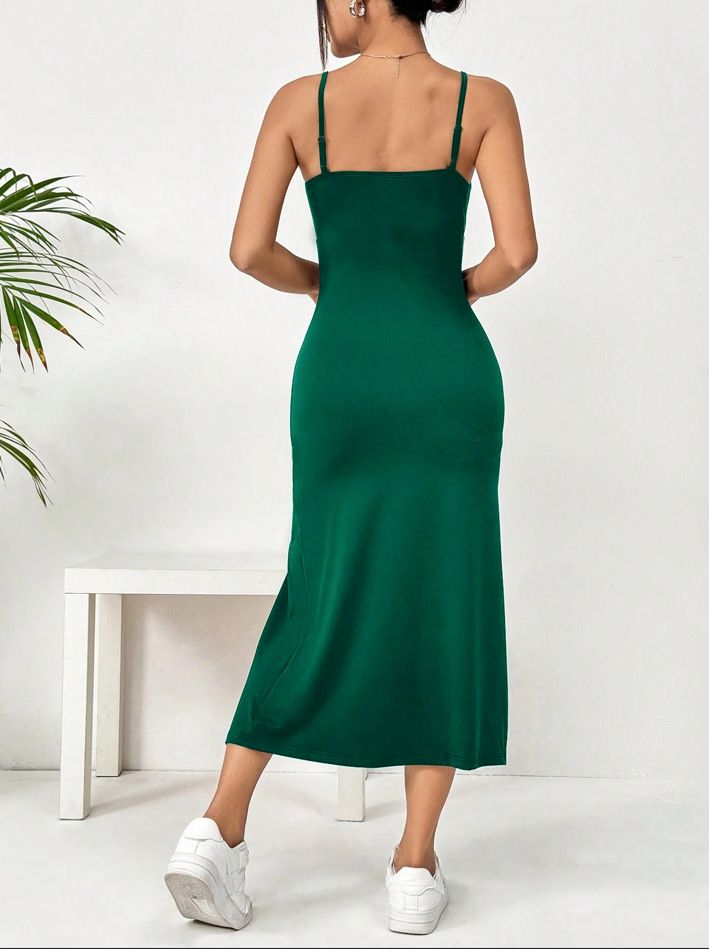 Women's Clothing Suspender Wrap Chest High Slit Leopard Print Hip Long Dress_voghion.com