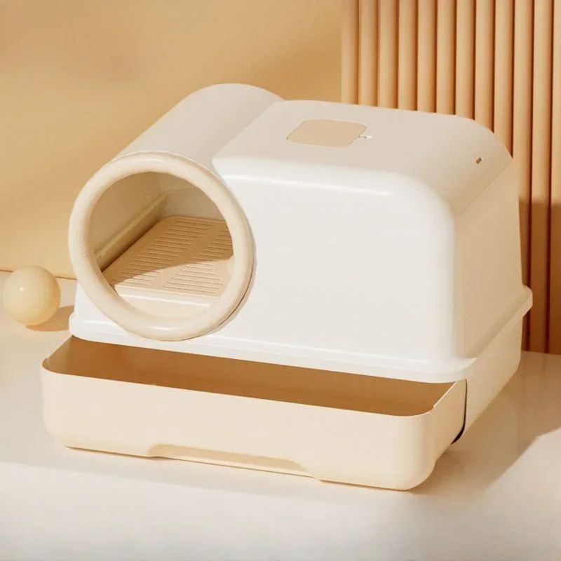 Plastic Fully Enclosed Milk Cake, Oversized Corridor Drawer, Cat Litter Box, Anti Sand And Anti Odor Toilet For Cats Cat Sandbox_voghion.com