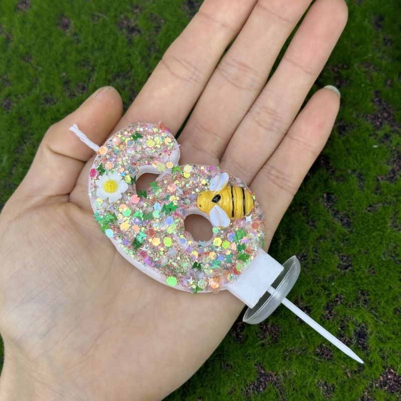 Digital Candle Cake Party Decoration First Birthday Creative Bee Wasp_voghion.com